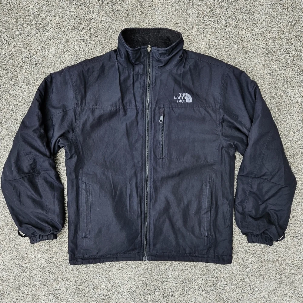 The North Face Summit Series Reversible Jacket Black Zip Up Coat Mens Size Small
